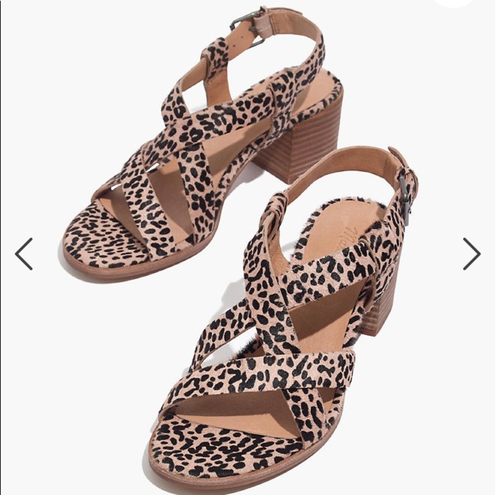 Madewell The Alyssa Sandal in Spotted Calf Hair